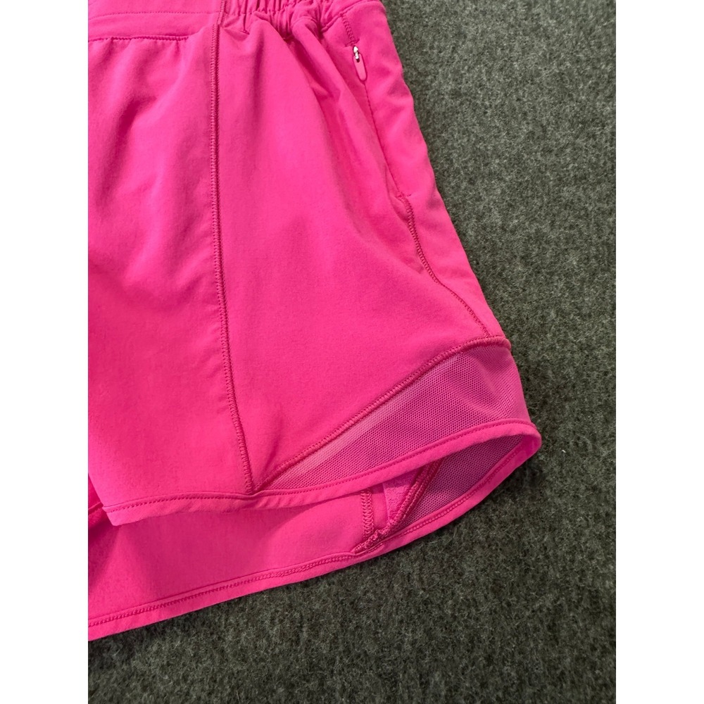 Lululemon 2023 Hotty Hot High-Rise Lined Shorts 4" Size 4 Lip Gloss Hot Pink - Picture 6 of 16